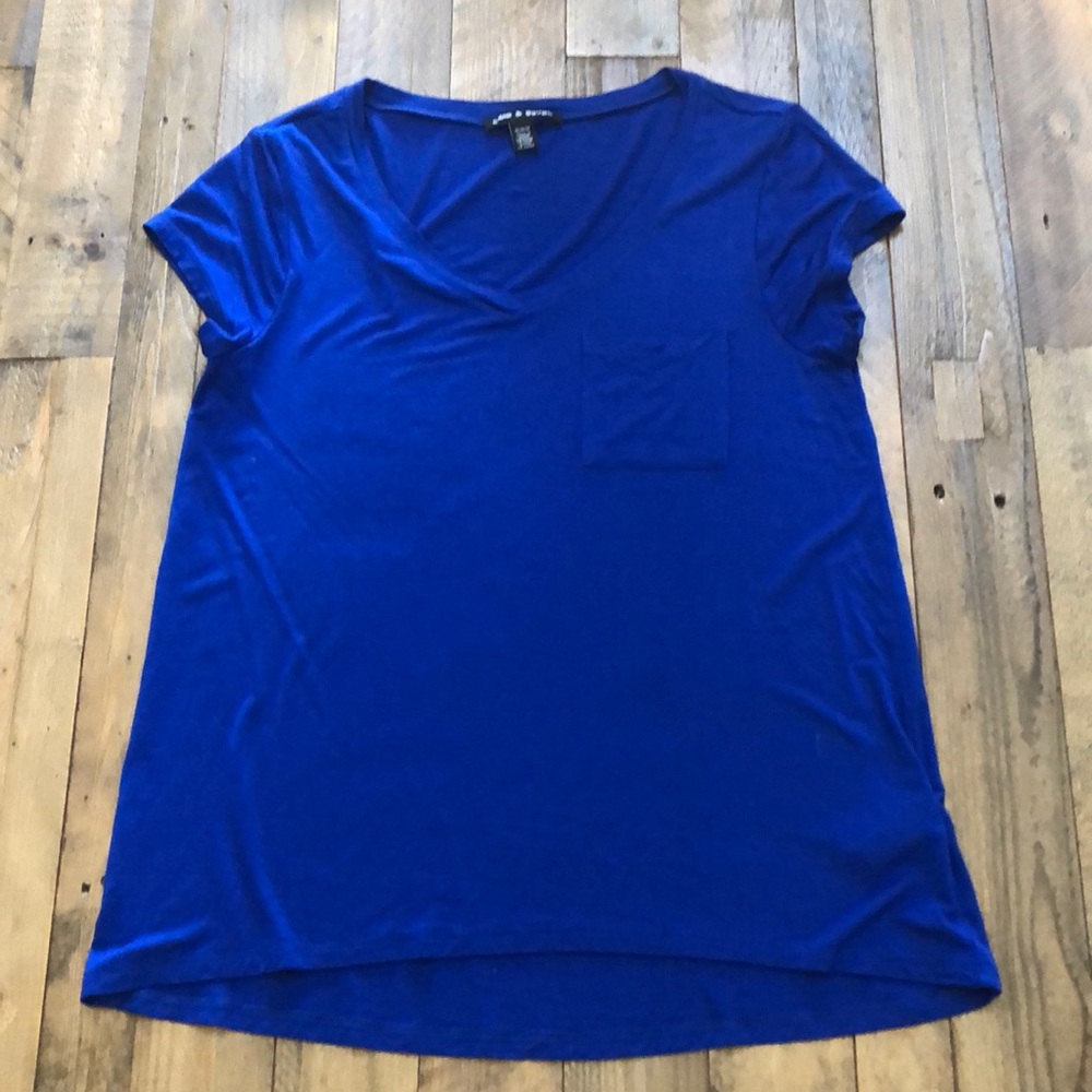 Royal Blue V-neck Tee